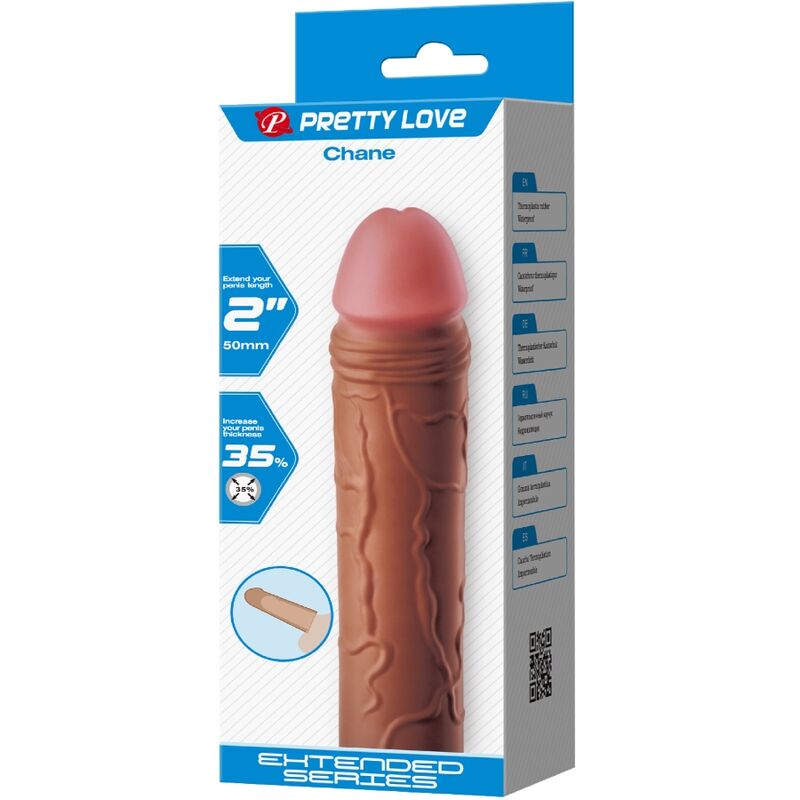 PRETTY LOVE - CHANE PENIS SLEEVE WITH 5 CM EXTENSION MULATTO - Toys "n" Us