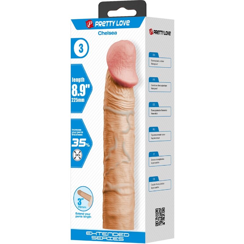 PRETTY LOVE - CHELSEA PENIS SLEEVE WITH 7.6 CM EXTENSION FLESH - Toys "n" Us