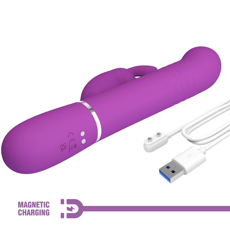 PRETTY LOVE - COALE 4 IN 1 MULTIFUNCTION RABBIT VIBRATOR PURPLE - Toys "n" Us
