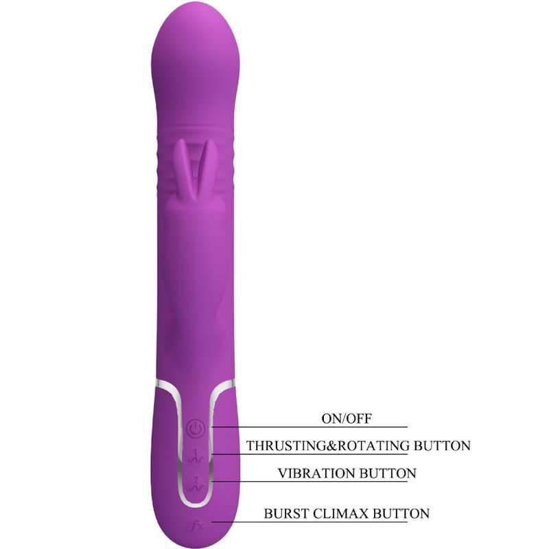 PRETTY LOVE - COALE 4 IN 1 MULTIFUNCTION RABBIT VIBRATOR PURPLE - Toys "n" Us