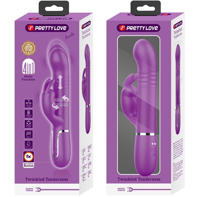 PRETTY LOVE - COALE 4 IN 1 MULTIFUNCTION RABBIT VIBRATOR PURPLE - Toys "n" Us