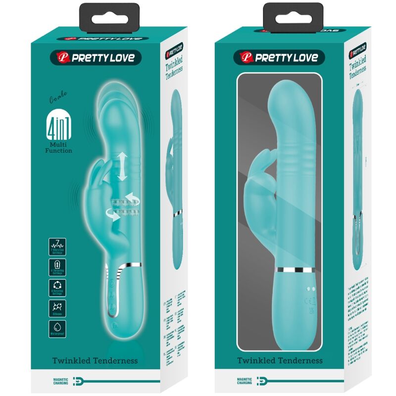 PRETTY LOVE - COALE RABBIT VIBRATOR PEARLS AQUA GREEN - Toys "n" Us