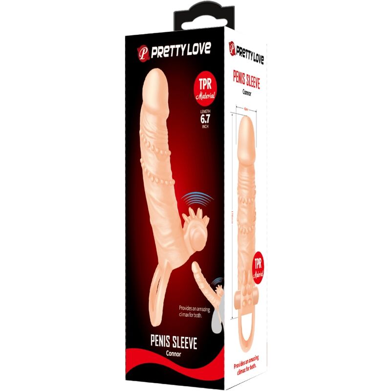 PRETTY LOVE - CONNOR PENIS SLEEVE + CLITORIS STIMULATOR FLESH - Toys "n" Us