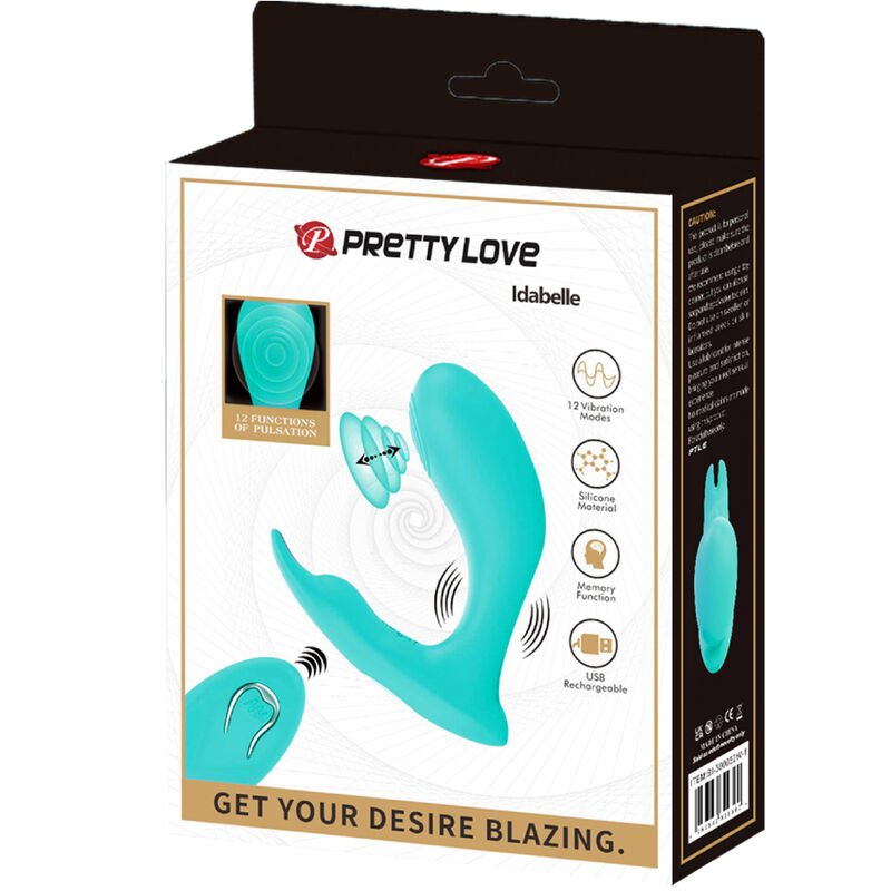 PRETTY LOVE - CONTROLE REMOTO DE VIBRAÇÃO E PULSAÇÃO IDABELLE AZUL - Toys "n" Us