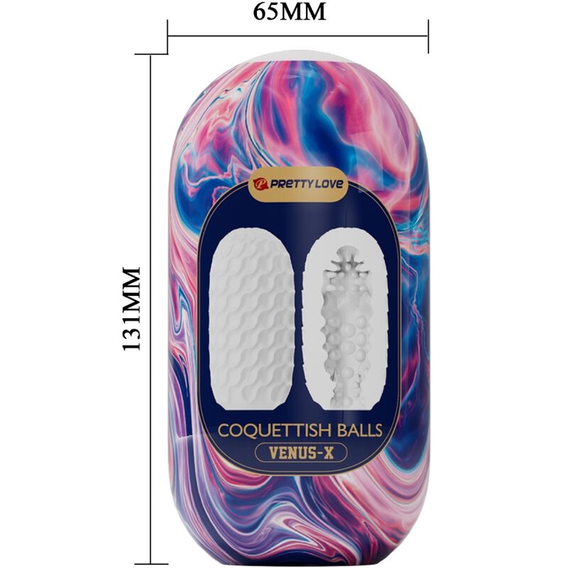 PRETTY LOVE - COQUETTISH BALLS SILICONE MALE MASTURBATOR WHITE - Toys "n" Us