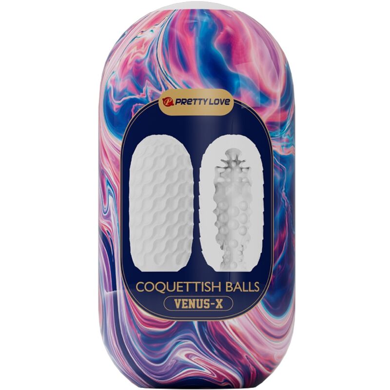 PRETTY LOVE - COQUETTISH BALLS SILICONE MALE MASTURBATOR WHITE - Toys "n" Us