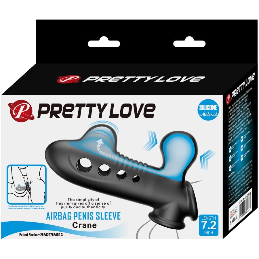 PRETTY LOVE - CRANE PENIS SLEEVE WITH AIRBAG BLACK - Toys "n" Us