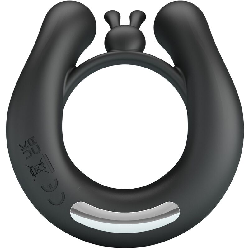 PRETTY LOVE - DAHLIA VIBRATING RING + CLITORIS STIMULATOR 12 VIBRATIONS BLACK - Toys "n" Us