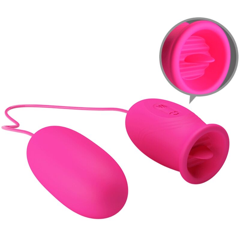 PRETTY LOVE - DAISY VIBRATING EGG + CLITORIS STIMULATING TONGUE PINK - Toys "n" Us