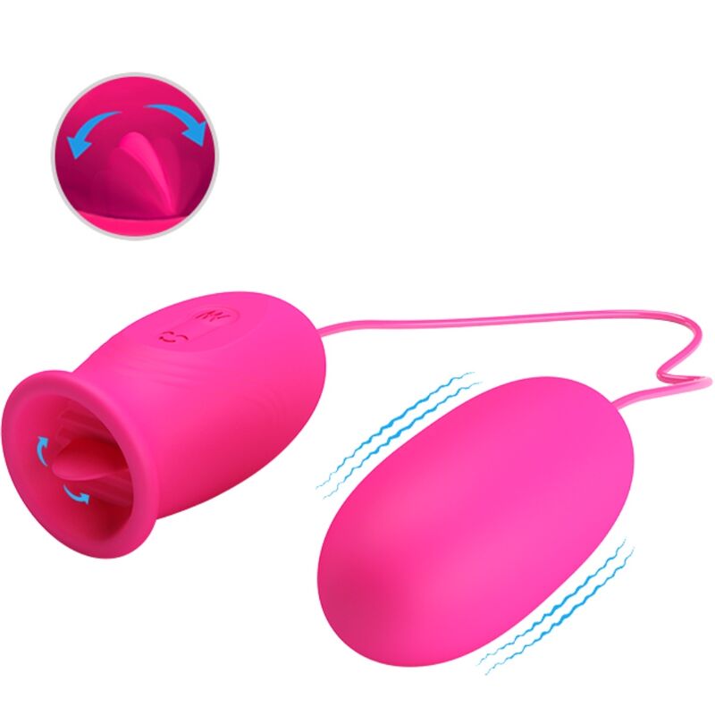 PRETTY LOVE - DAISY VIBRATING EGG + CLITORIS STIMULATING TONGUE PINK - Toys "n" Us