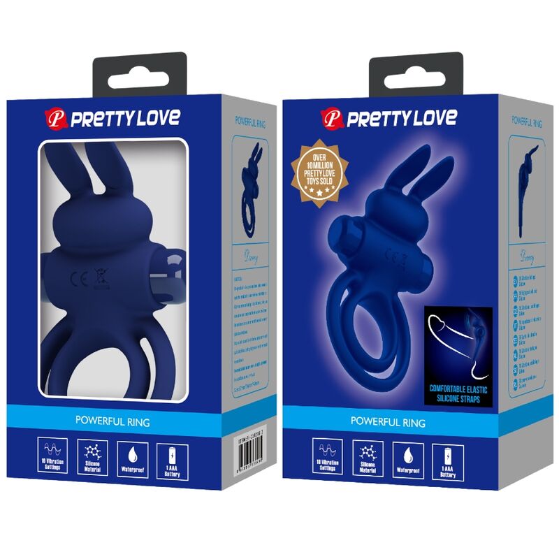 PRETTY LOVE - DAREY DOUBLE VIBRATING RING RABBIT BLUE - Toys "n" Us