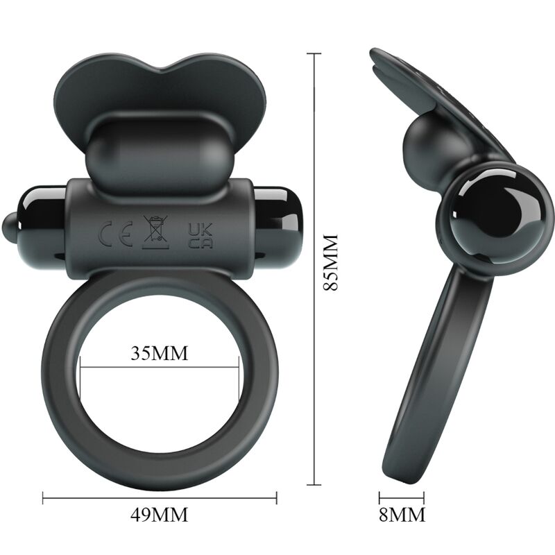 PRETTY LOVE - DEBONAIRE VIBRATING RING RABBIT 10 VIBRATIONS BLACK - Toys "n" Us