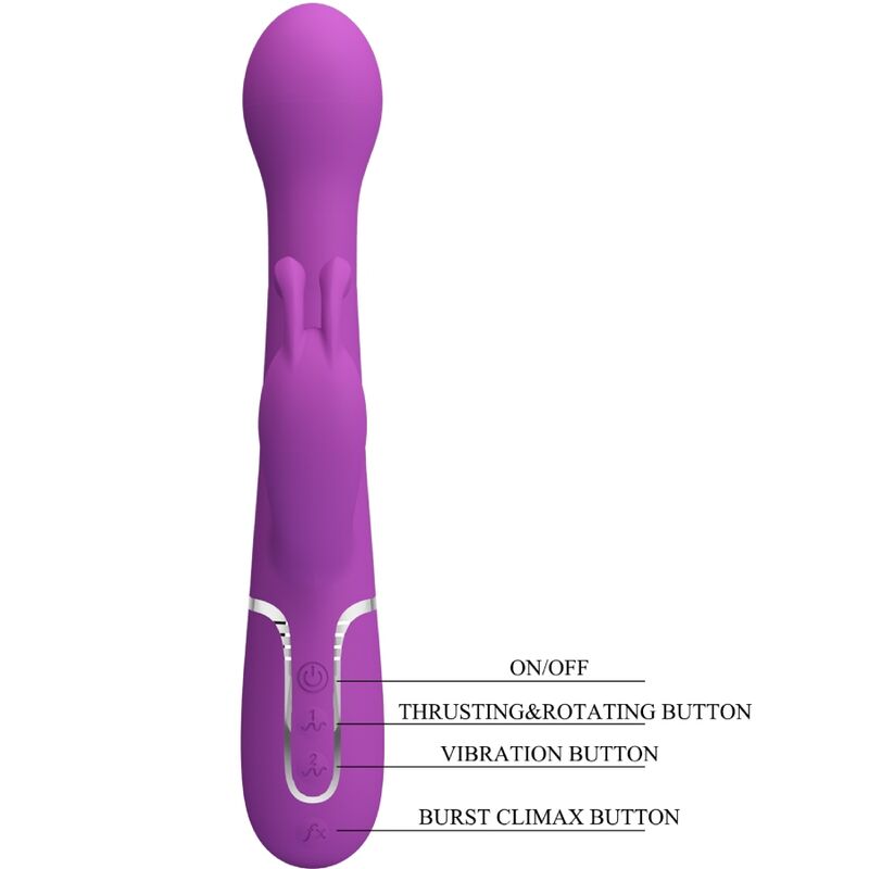 PRETTY LOVE - DEJON 3 IN 1 MULTIFUNCTION RABBIT VIBRATOR PURPLE - Toys "n" Us