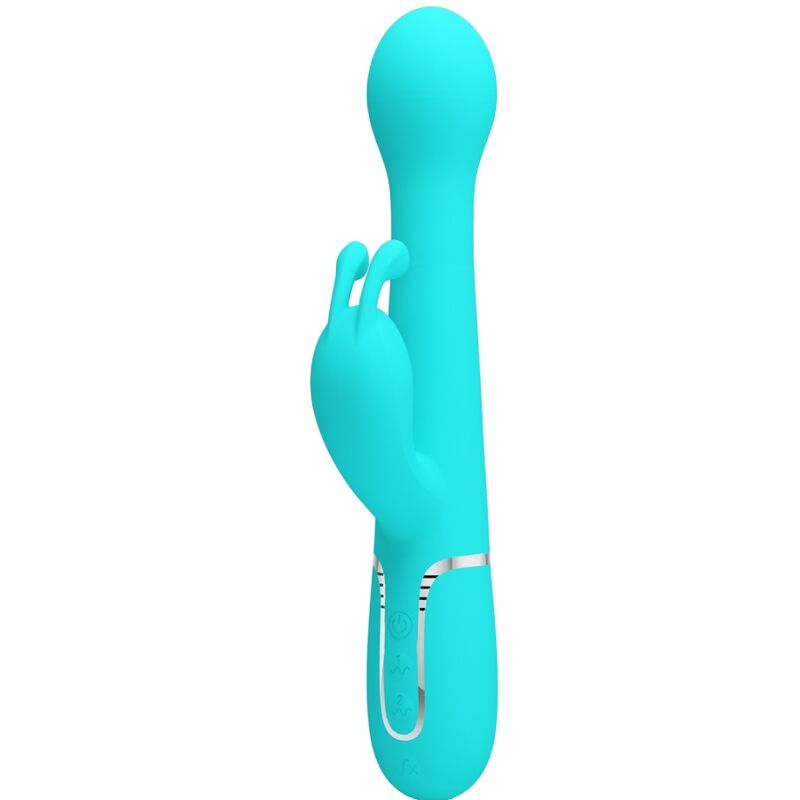 PRETTY LOVE - DEJON RABBIT VIBRATOR 3 IN 1 MULTIFUNCTION AQUA GREEN - Toys "n" Us