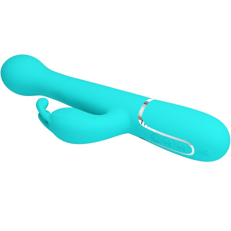PRETTY LOVE - DEJON RABBIT VIBRATOR 3 IN 1 MULTIFUNCTION AQUA GREEN - Toys "n" Us