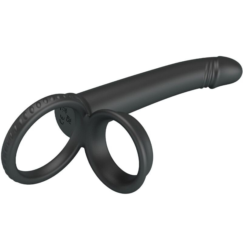PRETTY LOVE - DILLION DOUBLE PENETRATION DOUBLE COCK RING BLACK - Toys "n" Us