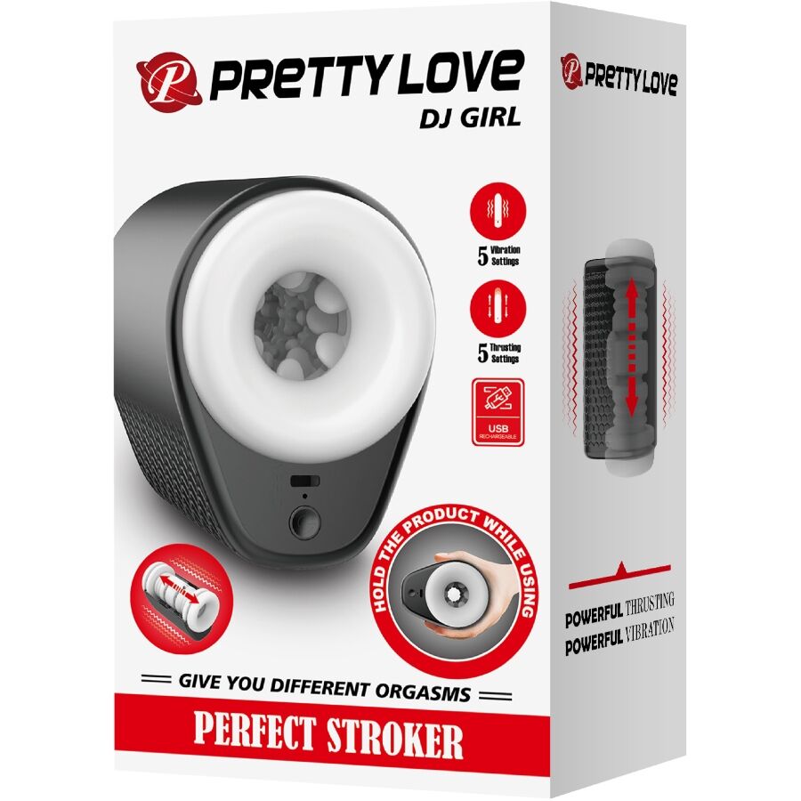 PRETTY LOVE - DJ GIRL MALE MASTURBATOR WITH VIBRATION 5 SETTINGS NEGRO - Toys "n" Us