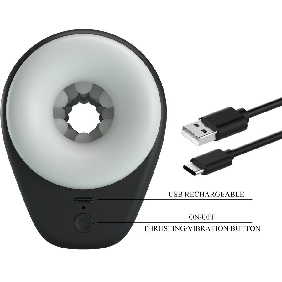 PRETTY LOVE - DJ GIRL MALE MASTURBATOR WITH VIBRATION 5 SETTINGS NEGRO - Toys "n" Us