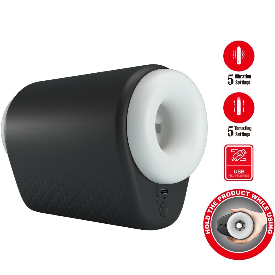 PRETTY LOVE - DJ GIRL MALE MASTURBATOR WITH VIBRATION 5 SETTINGS NEGRO - Toys "n" Us