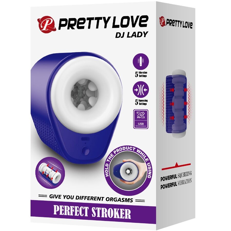 PRETTY LOVE - DJ LADY MALE MASTURBATOR WITH VIBRATION 5 SETTINGS PURPLE - Toys "n" Us