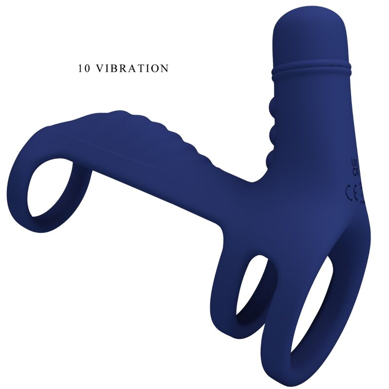 PRETTY LOVE - ELISH VIBRATING RING WITH EXTENSION BLUE - Toys "n" Us
