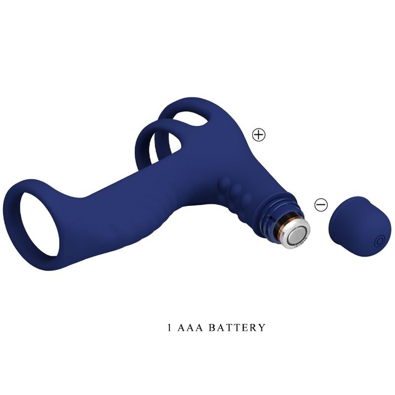 PRETTY LOVE - ELISH VIBRATING RING WITH EXTENSION BLUE - Toys "n" Us