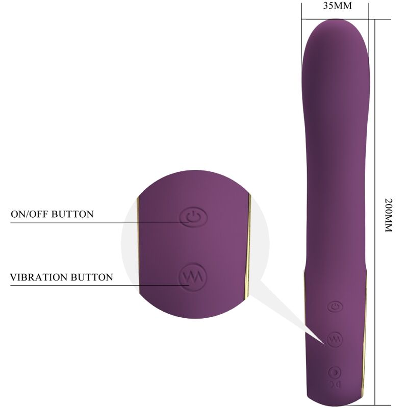 PRETTY LOVE - ETHAN RECHARGEABLE VIBRATOR LILA - Toys "n" Us