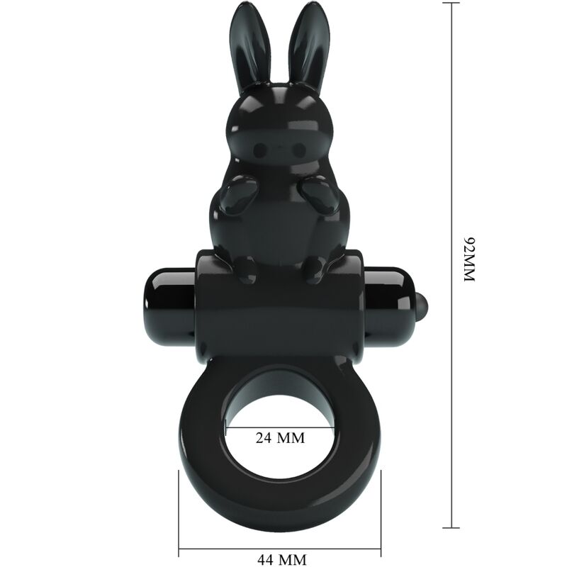 PRETTY LOVE - EXCITING RING RABBIT VIBRATOR RING 10 VIBRATIONS BLACK - Toys "n" Us