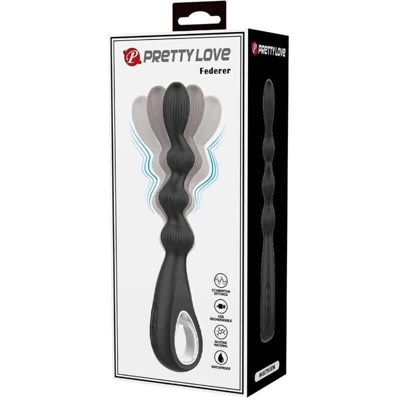 PRETTY LOVE - FEDERER ANAL VIBRATOR 12 VIBRATIONS BLACK - Toys "n" Us