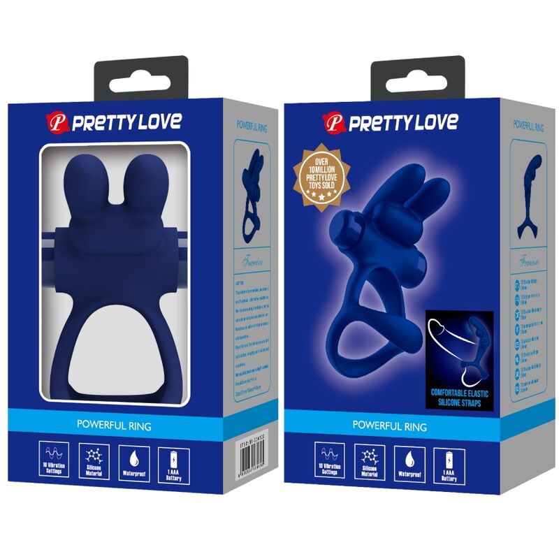 PRETTY LOVE - FRANCISCO DOUBLE VIBRATING RING RABBIT BLUE - Toys "n" Us