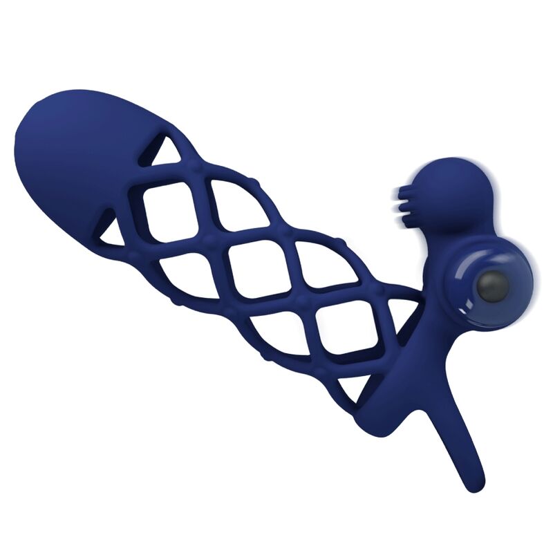PRETTY LOVE - GIANN VIBRATOR RING WITH SILICONE SHEATH BLUE - Toys "n" Us