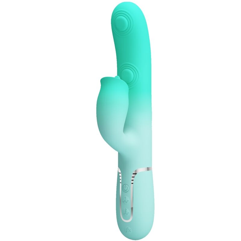 PRETTY LOVE - GIGI MULTIFUNCTION RABBIT VIBRATOR AQUA GREEN - Toys "n" Us