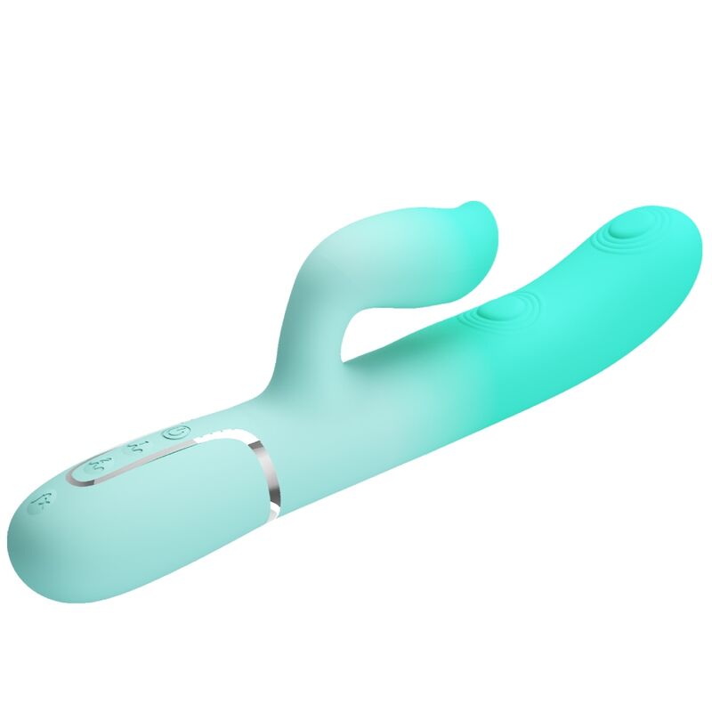 PRETTY LOVE - GIGI MULTIFUNCTION RABBIT VIBRATOR AQUA GREEN - Toys "n" Us