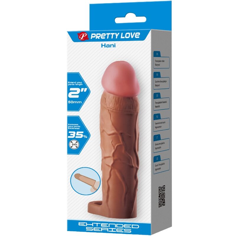 PRETTY LOVE - HANI PENIS SLEEVE WITH 5 CM EXTENSION MULATTO - Toys "n" Us