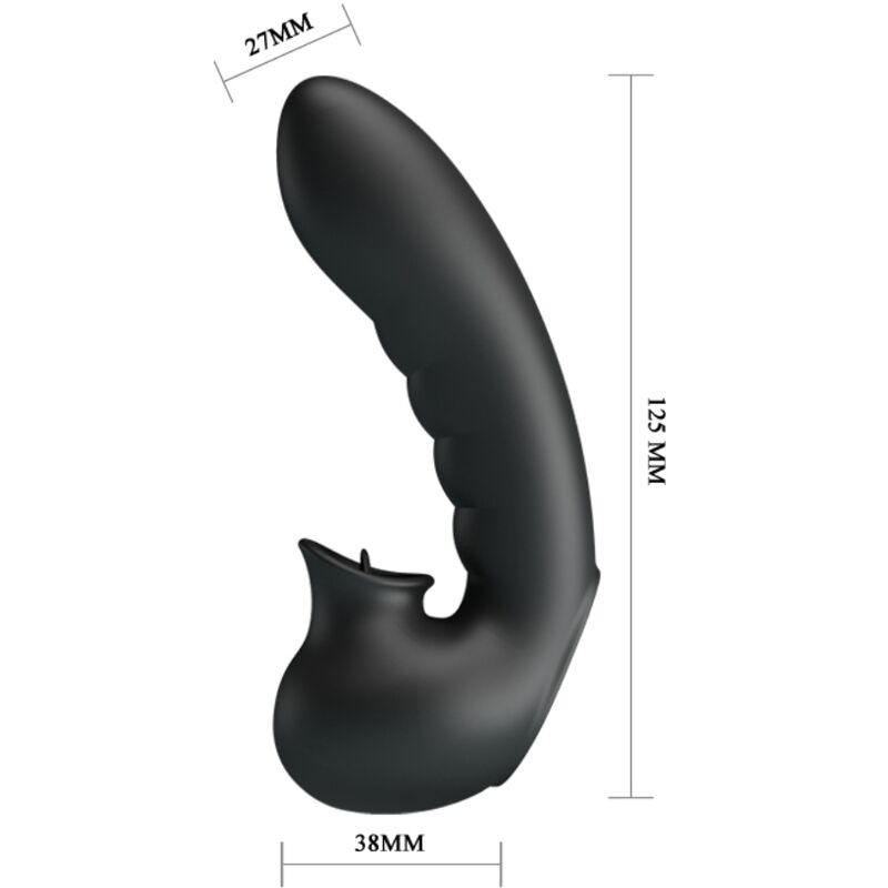 PRETTY LOVE - HOBGOBLIN VIBRATING FINGER CASE 12 VIBRATIONS + CLITORIS STIMULATOR BLACK - Toys "n" Us