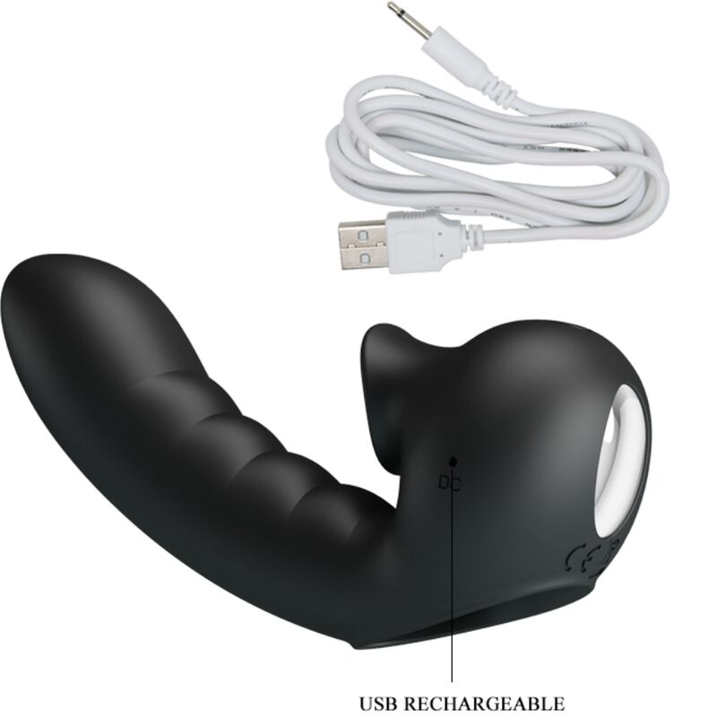 PRETTY LOVE - HOBGOBLIN VIBRATING FINGER CASE 12 VIBRATIONS + CLITORIS STIMULATOR BLACK - Toys "n" Us