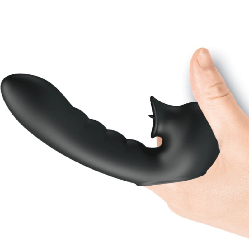 PRETTY LOVE - HOBGOBLIN VIBRATING FINGER CASE 12 VIBRATIONS + CLITORIS STIMULATOR BLACK - Toys "n" Us