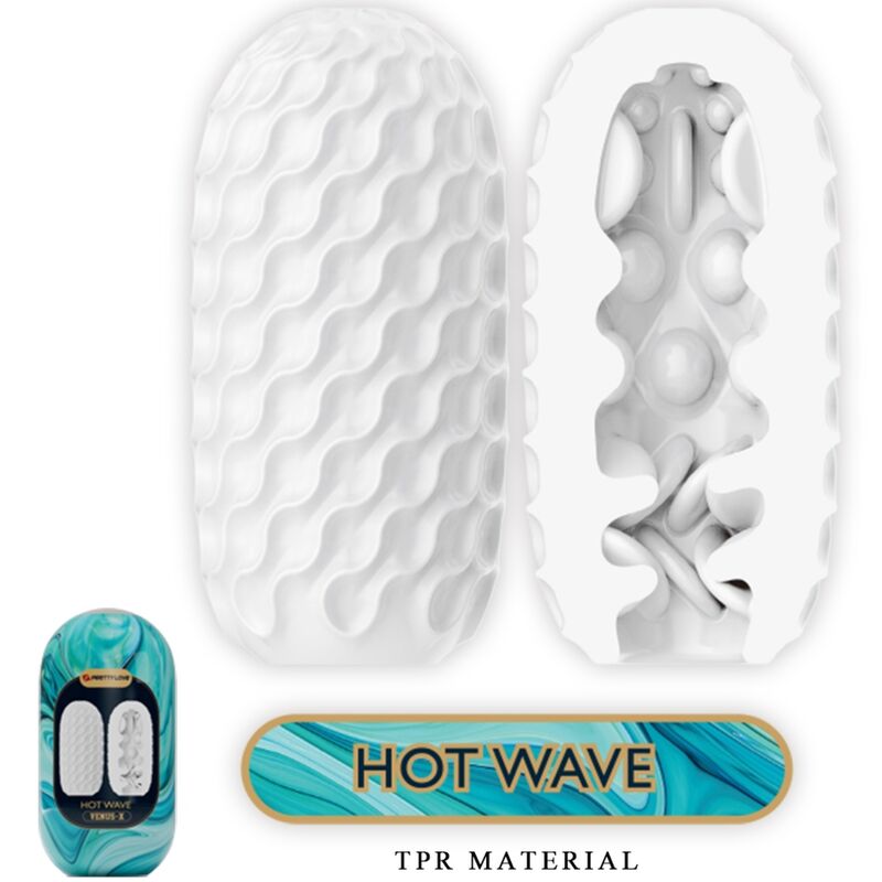 PRETTY LOVE - HOT WAVE SILICONE MALE MASTURBATOR WHITE - Toys "n" Us