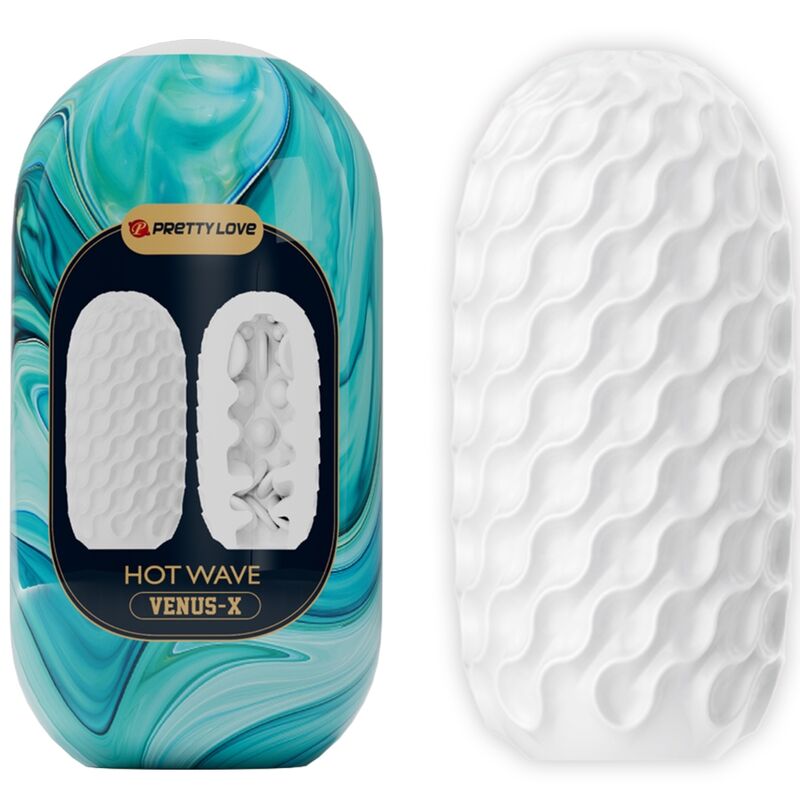 PRETTY LOVE - HOT WAVE SILICONE MALE MASTURBATOR WHITE - Toys "n" Us