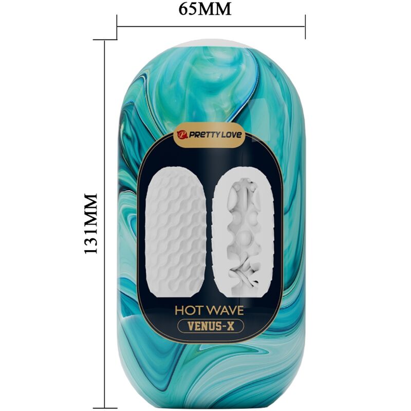 PRETTY LOVE - HOT WAVE SILICONE MALE MASTURBATOR WHITE - Toys "n" Us