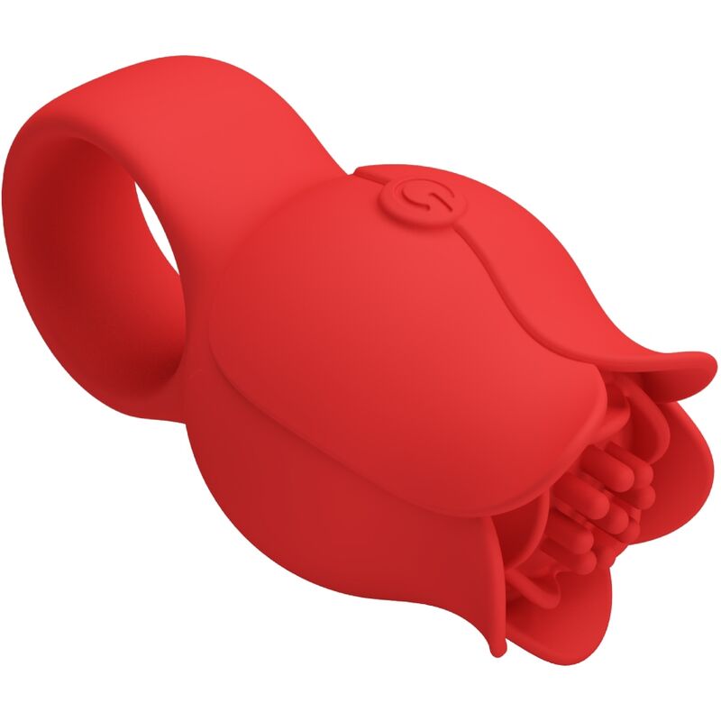 PRETTY LOVE - JAE ROSE SHAPED FINGER VIBRATOR 10 VIBRATIONS RED - Toys "n" Us