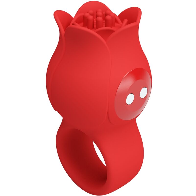 PRETTY LOVE - JAE ROSE SHAPED FINGER VIBRATOR 10 VIBRATIONS RED - Toys "n" Us