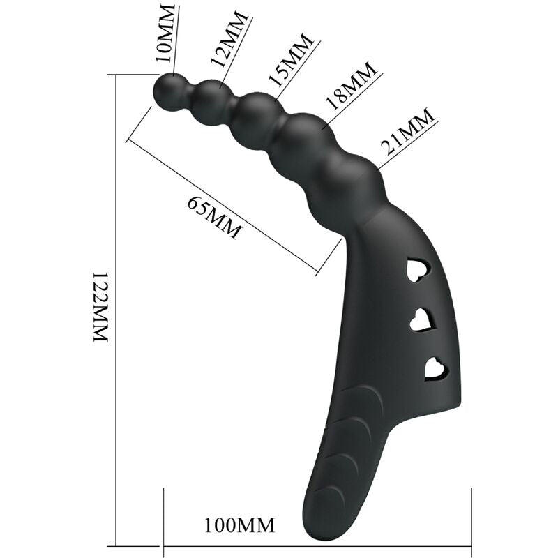 PRETTY LOVE - JORDIN FINGER VIBRATOR 10 VIBRATIONS BLACK - Toys "n" Us