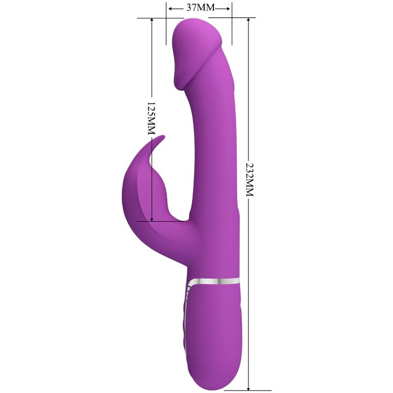 PRETTY LOVE - KAMPAS 3 IN 1 MULTIFUNCTION RABBIT VIBRATOR PURPLE - Toys "n" Us