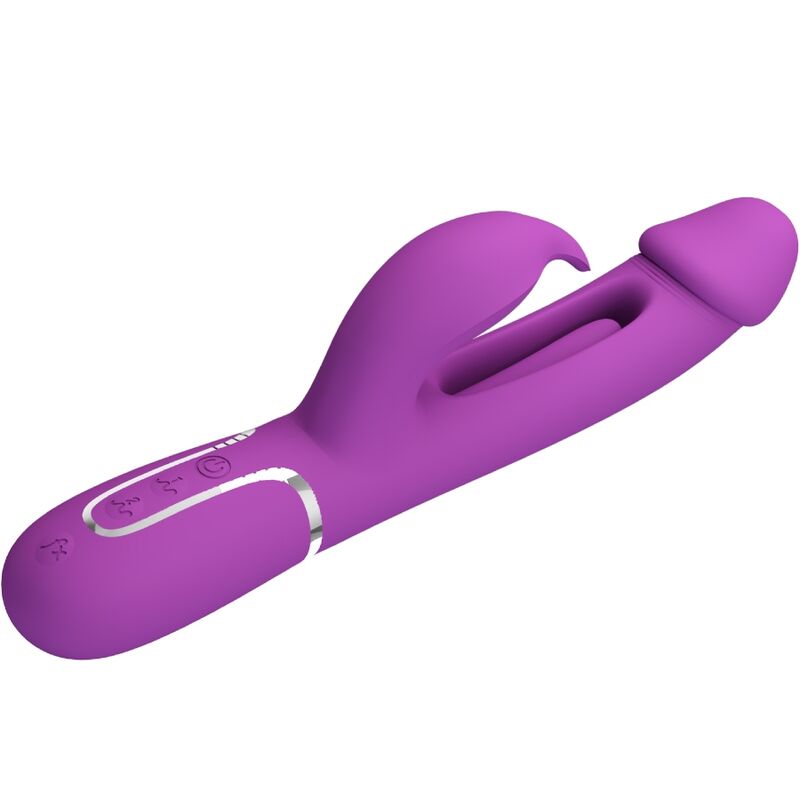 PRETTY LOVE - KAMPAS 3 IN 1 MULTIFUNCTION RABBIT VIBRATOR PURPLE - Toys "n" Us