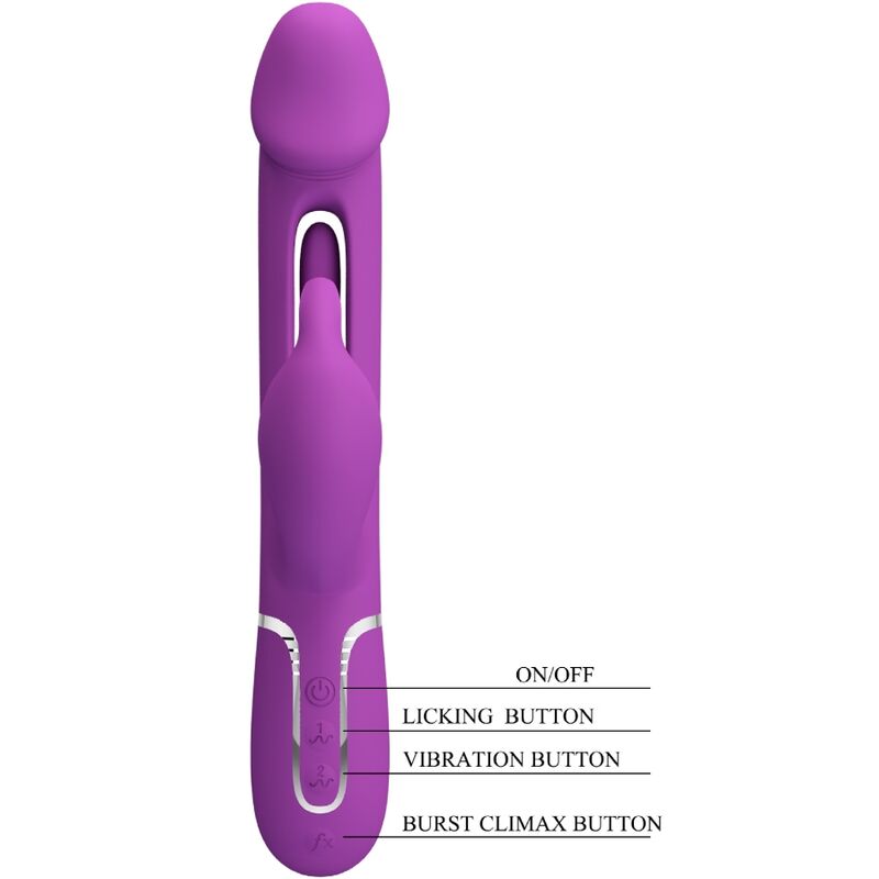 PRETTY LOVE - KAMPAS 3 IN 1 MULTIFUNCTION RABBIT VIBRATOR PURPLE - Toys "n" Us