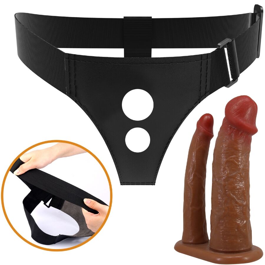PRETTY LOVE - KEAVEN HARNESS BRIEFS UNIVERSAL & COMFORTABLE DOUBLE DILDO - Toys "n" Us