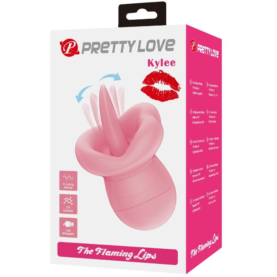 PRETTY LOVE - KYLEE TONGUE CLITORIS STIMULATOR 10 VIBRATIONS NUDE PINK - Toys "n" Us