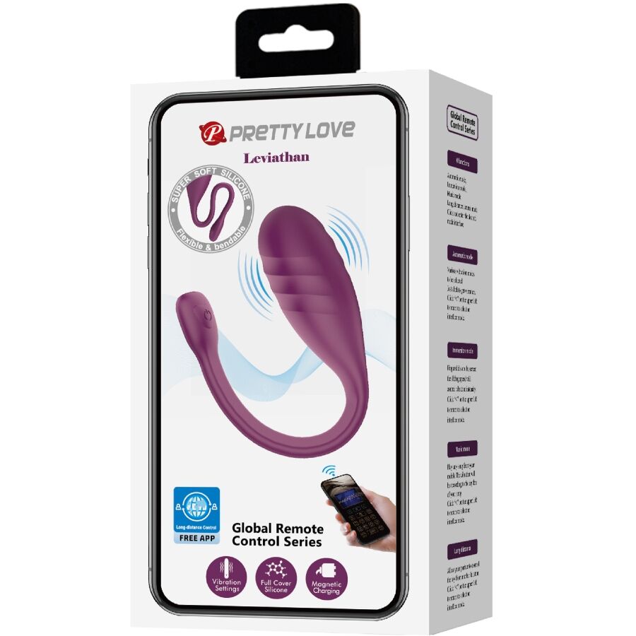 PRETTY LOVE - LEVIATHAN APP CONTROLLED VIBRATOR PURPLE - Toys "n" Us