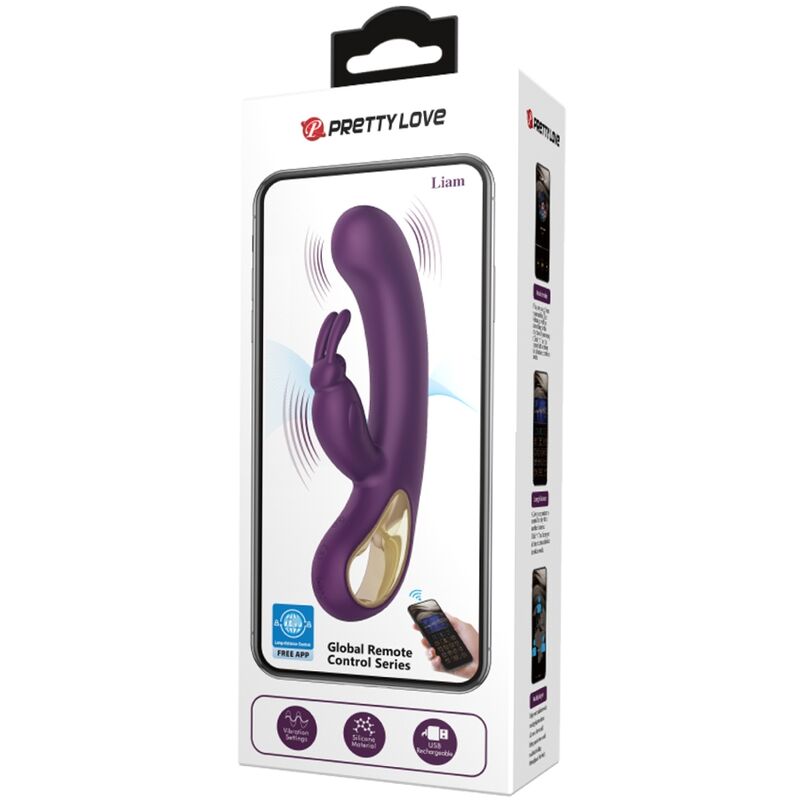PRETTY LOVE - LIAM RABBIT VIBRATOR & G SPOT STIMULATOR PURPLE - Toys "n" Us